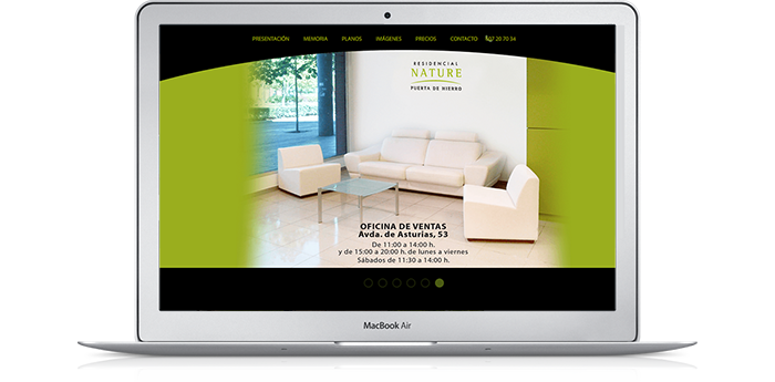 Microsite web Residencial Nature