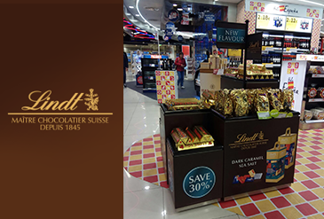 Mueble cubo Lindt Madrid