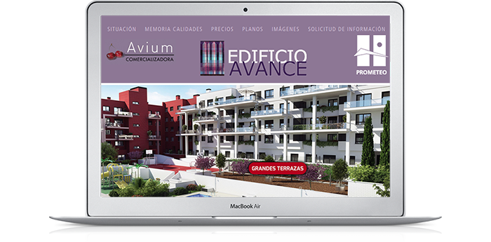 Microsite web Edificio Avance