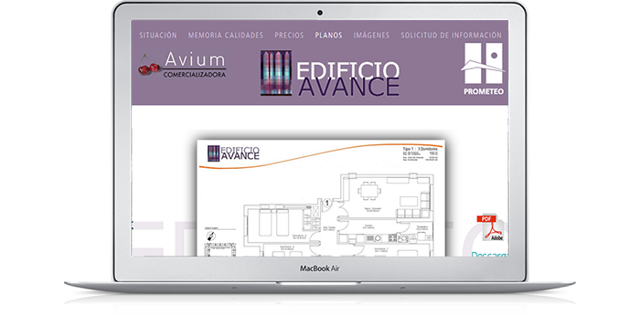 Microsite web Edificio Avance